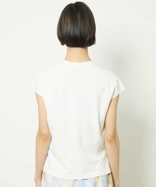MICHEL KLEIN（ミッシェル・クラン）の「［アンサンブル対応］フレンチスリーブボウタイニット（ニット/セーター・レディース・ターコイズブルー/ブラック/ホワイト・40/38）」の20枚目の写真