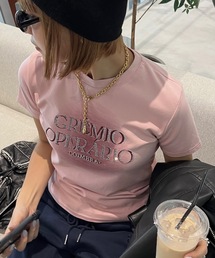 SHAGGIE | ラメプリントクルーネックTEEシャツ(Tシャツ/カットソー)