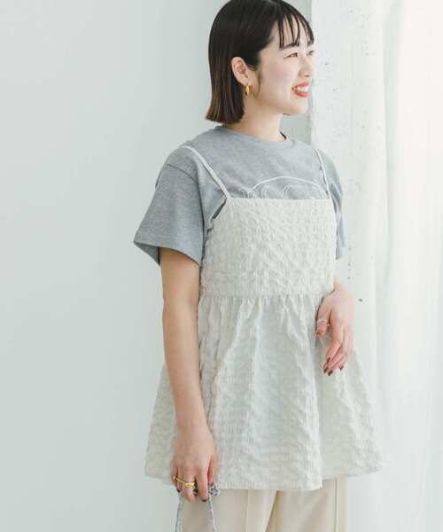 ITEMS URBANRESEARCH（アイテムズ アーバンリサーチ）の「サッカーチェックキャミソール（キャミソール・レディース・ブラック/ホワイト系その他・FREE）」の9枚目の写真