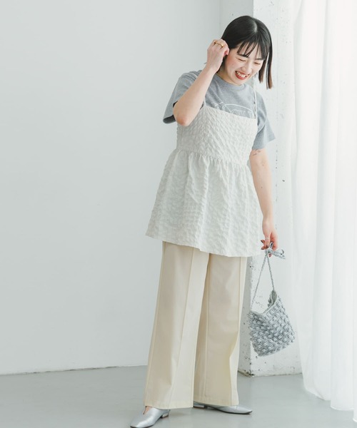 ITEMS URBANRESEARCH（アイテムズ アーバンリサーチ）の「サッカーチェックキャミソール（キャミソール・レディース・ブラック/ホワイト系その他・FREE）」の13枚目の写真