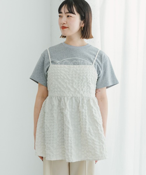 ITEMS URBANRESEARCH（アイテムズ アーバンリサーチ）の「サッカーチェックキャミソール（キャミソール・レディース・ブラック/ホワイト系その他・FREE）」の14枚目の写真