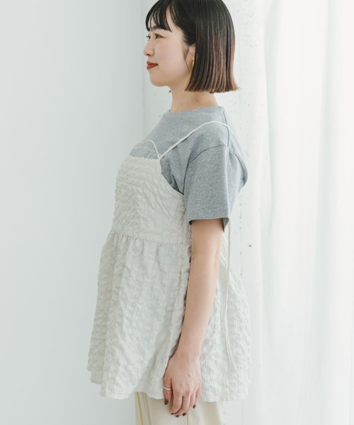 ITEMS URBANRESEARCH（アイテムズ アーバンリサーチ）の「サッカーチェックキャミソール（キャミソール・レディース・ブラック/ホワイト系その他・FREE）」の15枚目の写真