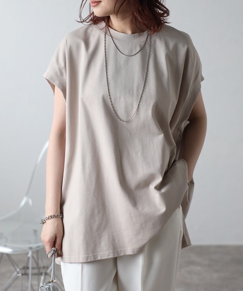 セール】【コットン100％】オーバーサイズフレンチTシャツ（T
