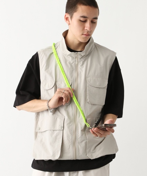 RAGEBLUE（レイジブルー）の「マルチWAY/パラコードコンビショルダーストラップ/スマホショルダー（キーホルダー・メンズ・ブラック/オレンジ系その他/グリーン系その他・FREE）」の2枚目の写真