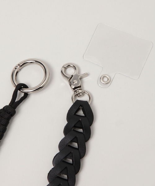RAGEBLUE（レイジブルー）の「マルチWAY/パラコードコンビショルダーストラップ/スマホショルダー（キーホルダー・メンズ・ブラック/オレンジ系その他/グリーン系その他・FREE）」の4枚目の写真