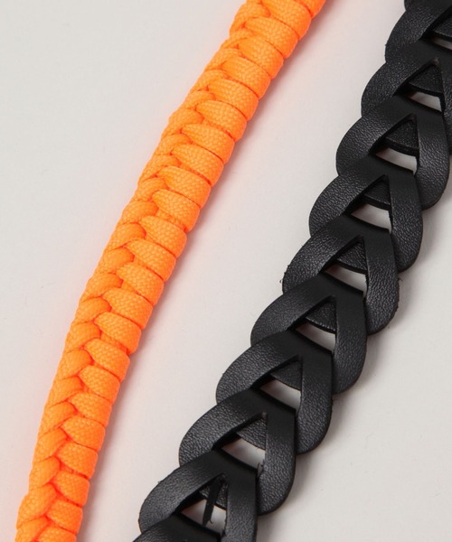 RAGEBLUE（レイジブルー）の「マルチWAY/パラコードコンビショルダーストラップ/スマホショルダー（キーホルダー・メンズ・ブラック/オレンジ系その他/グリーン系その他・FREE）」の6枚目の写真