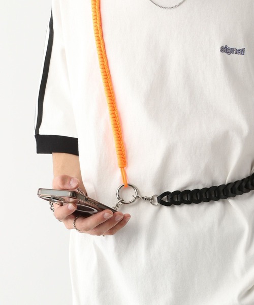 RAGEBLUE（レイジブルー）の「マルチWAY/パラコードコンビショルダーストラップ/スマホショルダー（キーホルダー・メンズ・ブラック/オレンジ系その他/グリーン系その他・FREE）」の15枚目の写真