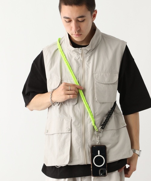 RAGEBLUE（レイジブルー）の「マルチWAY/パラコードコンビショルダーストラップ/スマホショルダー（キーホルダー・メンズ・ブラック/オレンジ系その他/グリーン系その他・FREE）」の16枚目の写真