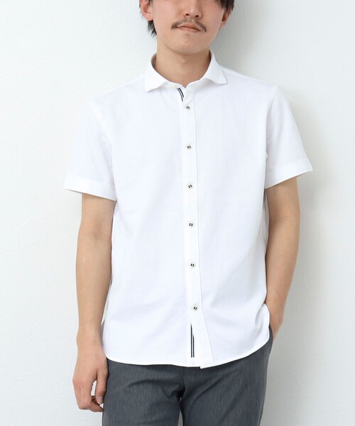 NOLLEY’S(ノーリーズ)の「《ビジカジ対応》パラシュートボタン 半袖シャツ(シャツ/ブラウス・メンズ・ネイビー/ブルー系その他/ホワイト/インディゴブルー・S/XL/L/M)」の6枚目の写真