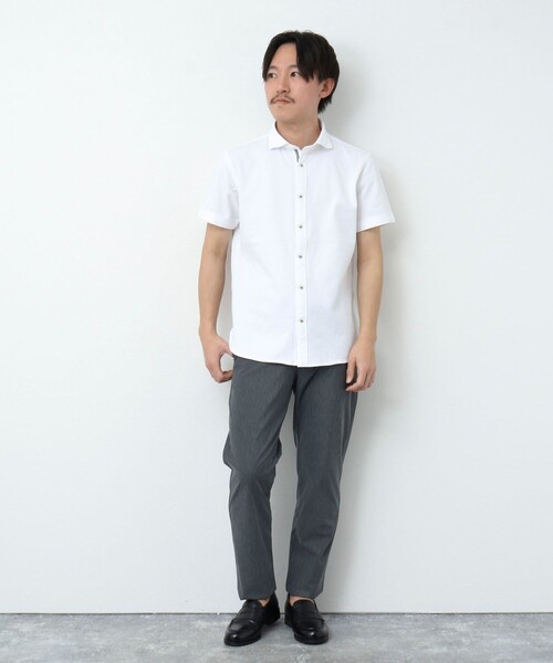 NOLLEY’S(ノーリーズ)の「《ビジカジ対応》パラシュートボタン 半袖シャツ(シャツ/ブラウス・メンズ・ネイビー/ブルー系その他/ホワイト/インディゴブルー・S/XL/L/M)」の10枚目の写真