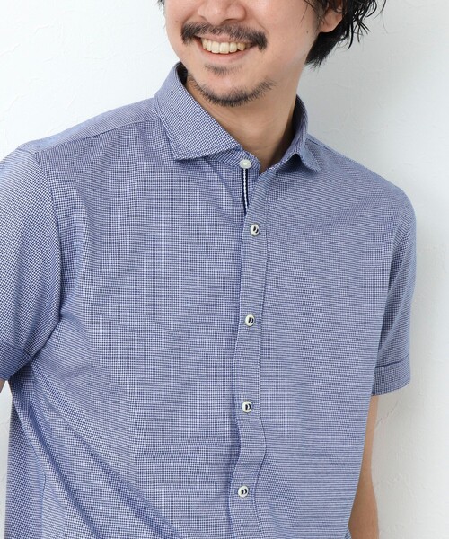 NOLLEY’S(ノーリーズ)の「《ビジカジ対応》パラシュートボタン 半袖シャツ(シャツ/ブラウス・メンズ・ネイビー/ブルー系その他/ホワイト/インディゴブルー・S/XL/L/M)」の13枚目の写真