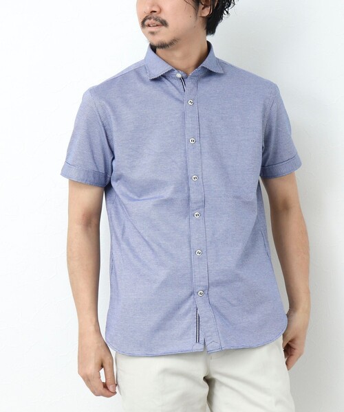 NOLLEY’S(ノーリーズ)の「《ビジカジ対応》パラシュートボタン 半袖シャツ(シャツ/ブラウス・メンズ・ネイビー/ブルー系その他/ホワイト/インディゴブルー・S/XL/L/M)」の14枚目の写真