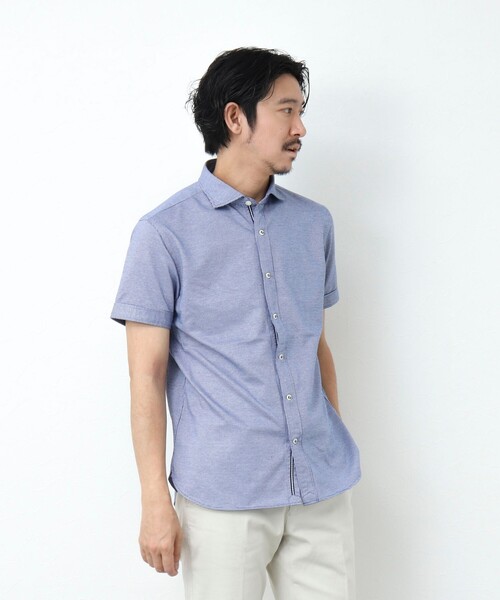 NOLLEY’S(ノーリーズ)の「《ビジカジ対応》パラシュートボタン 半袖シャツ(シャツ/ブラウス・メンズ・ネイビー/ブルー系その他/ホワイト/インディゴブルー・S/XL/L/M)」の15枚目の写真