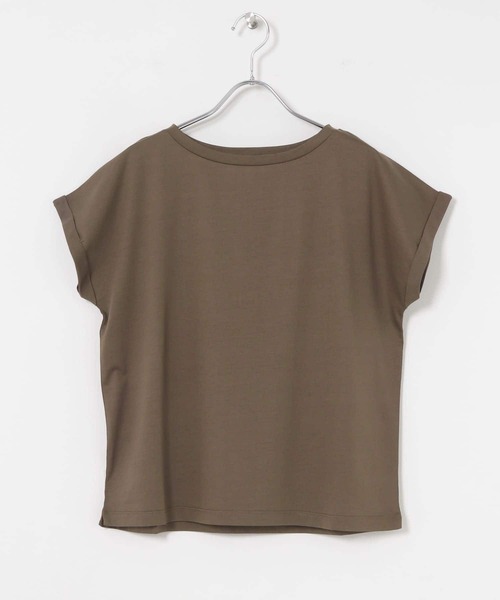 URBAN RESEARCH(アーバンリサーチ)の「スーピマコットンTシャツ(Tシャツ/カットソー・レディース・グレー系その他/ブラック/カーキ/ホワイト・FREE)」の4枚目の写真