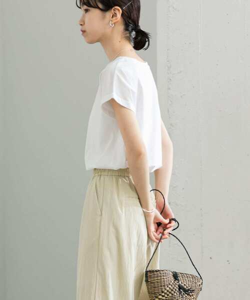 URBAN RESEARCH(アーバンリサーチ)の「スーピマコットンTシャツ(Tシャツ/カットソー・レディース・グレー系その他/ブラック/カーキ/ホワイト・FREE)」の7枚目の写真