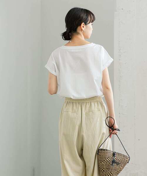 URBAN RESEARCH(アーバンリサーチ)の「スーピマコットンTシャツ(Tシャツ/カットソー・レディース・グレー系その他/ブラック/カーキ/ホワイト・FREE)」の8枚目の写真