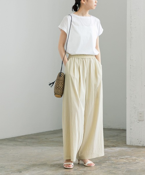 URBAN RESEARCH(アーバンリサーチ)の「スーピマコットンTシャツ(Tシャツ/カットソー・レディース・グレー系その他/ブラック/カーキ/ホワイト・FREE)」の9枚目の写真