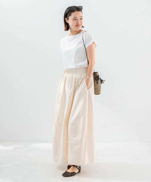 URBAN RESEARCH(アーバンリサーチ)の「スーピマコットンTシャツ(Tシャツ/カットソー・レディース・グレー系その他/ブラック/カーキ/ホワイト・FREE)」の13枚目の写真