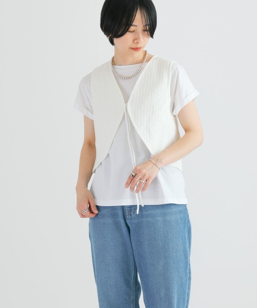 URBAN RESEARCH(アーバンリサーチ)の「スーピマコットンTシャツ(Tシャツ/カットソー・レディース・グレー系その他/ブラック/カーキ/ホワイト・FREE)」の15枚目の写真