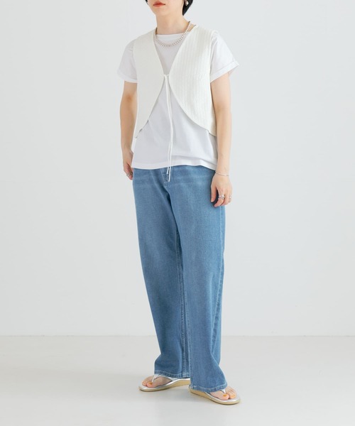 URBAN RESEARCH(アーバンリサーチ)の「スーピマコットンTシャツ(Tシャツ/カットソー・レディース・グレー系その他/ブラック/カーキ/ホワイト・FREE)」の16枚目の写真