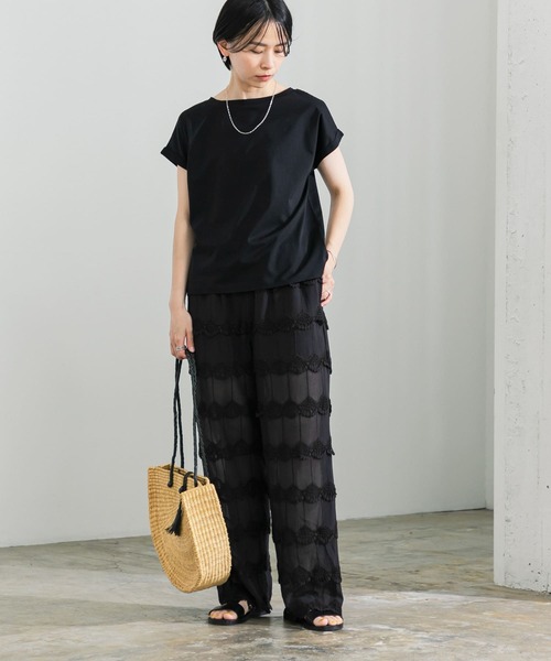 URBAN RESEARCH(アーバンリサーチ)の「スーピマコットンTシャツ(Tシャツ/カットソー・レディース・グレー系その他/ブラック/カーキ/ホワイト・FREE)」の19枚目の写真