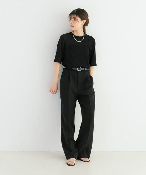 URBAN RESEARCH（アーバンリサーチ）の「『MADE IN JAPAN』ドライツイストシアーTシャツ（Tシャツ/カットソー・レディース・グレー系その他/ホワイト/ブラック・FREE）」の6枚目の写真