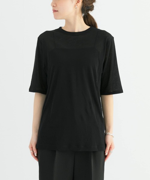 URBAN RESEARCH（アーバンリサーチ）の「『MADE IN JAPAN』ドライツイストシアーTシャツ（Tシャツ/カットソー・レディース・グレー系その他/ホワイト/ブラック・FREE）」の8枚目の写真