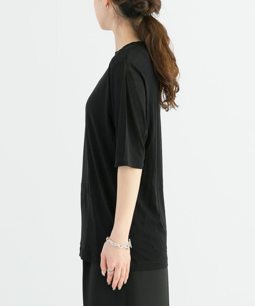 URBAN RESEARCH（アーバンリサーチ）の「『MADE IN JAPAN』ドライツイストシアーTシャツ（Tシャツ/カットソー・レディース・グレー系その他/ホワイト/ブラック・FREE）」の9枚目の写真