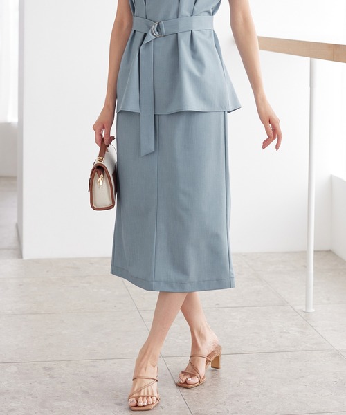 alotta(アロッタ)の「麻調セミタイトスカート(スカート・レディース・ベージュ/グレー/ライトブルー・X-LARGE/LARGE/MEDIUM)」の1枚目の写真
