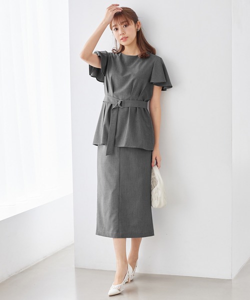 alotta(アロッタ)の「麻調セミタイトスカート(スカート・レディース・ベージュ/グレー/ライトブルー・X-LARGE/LARGE/MEDIUM)」の4枚目の写真
