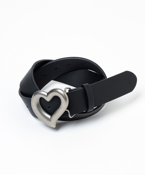 LOWRYS FARM（ローリーズファーム）の「ＢＩＧハートバックルベルト 113147（ベルト・レディース・ブラック・FREE）」の3枚目の写真