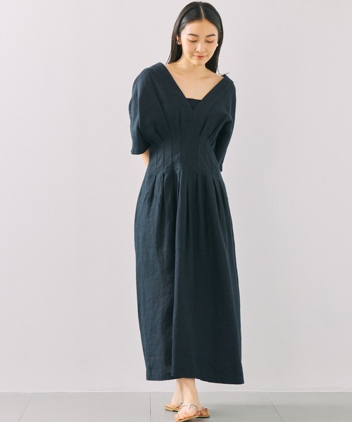 楽天市場】【SALE／50%OFF】リネンワッシャーフレアワンピース
