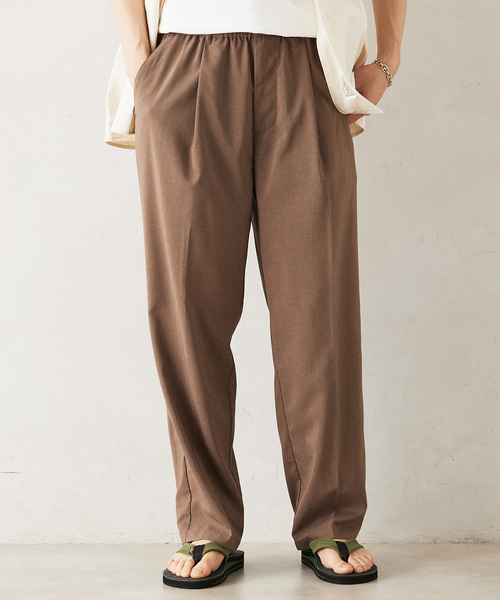 JOURNAL STANDARD relume（ジャーナルスタンダード　レリューム）の「"イージーケア" TECH-LINEN イージースラックス（スラックス・メンズ・ブラック/ブラウン系その他/ブラックミックス/ベージュ・SMALL/MEDIUM/LARGE）」の3枚目の写真