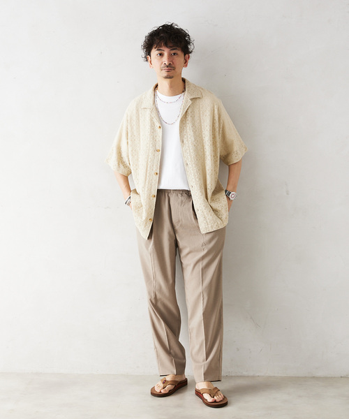 JOURNAL STANDARD relume（ジャーナルスタンダード　レリューム）の「"イージーケア" TECH-LINEN イージースラックス（スラックス・メンズ・ブラック/ブラウン系その他/ブラックミックス/ベージュ・SMALL/MEDIUM/LARGE）」の20枚目の写真