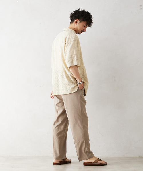 JOURNAL STANDARD relume（ジャーナルスタンダード　レリューム）の「"イージーケア" TECH-LINEN イージースラックス（スラックス・メンズ・ブラック/ブラウン系その他/ブラックミックス/ベージュ・SMALL/MEDIUM/LARGE）」の19枚目の写真