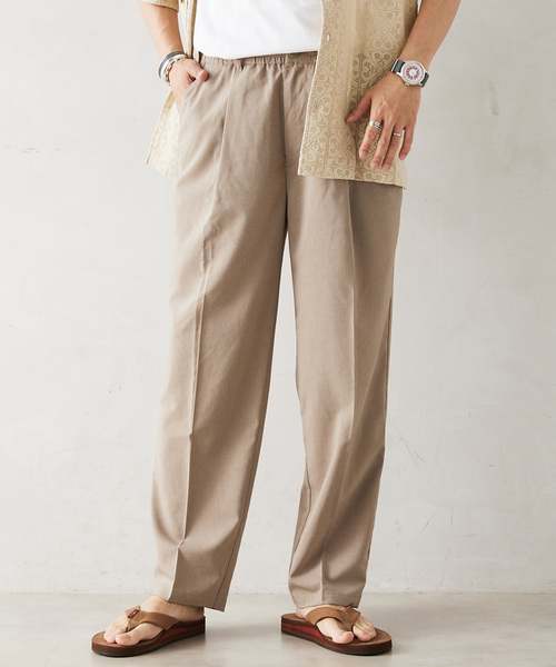 JOURNAL STANDARD relume（ジャーナルスタンダード　レリューム）の「"イージーケア" TECH-LINEN イージースラックス（スラックス・メンズ・ブラック/ブラウン系その他/ブラックミックス/ベージュ・SMALL/MEDIUM/LARGE）」の18枚目の写真