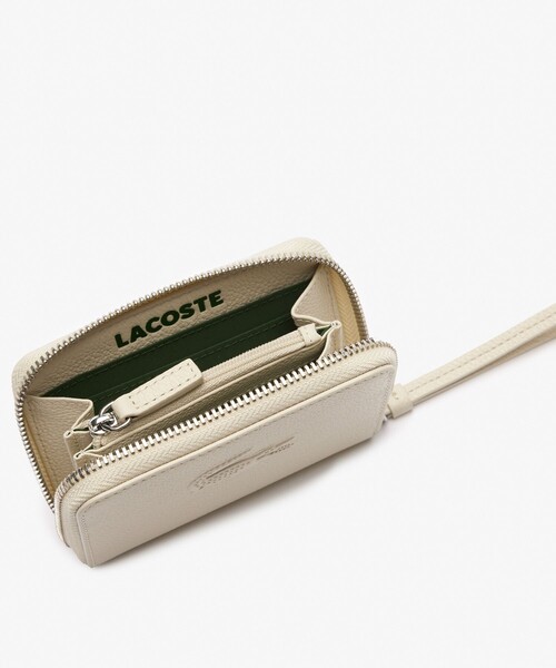 LACOSTE（ラコステ）の「シティコート ジップコインポーチ（財布・レディース・オフホワイト/ブラック・FREE）」の4枚目の写真