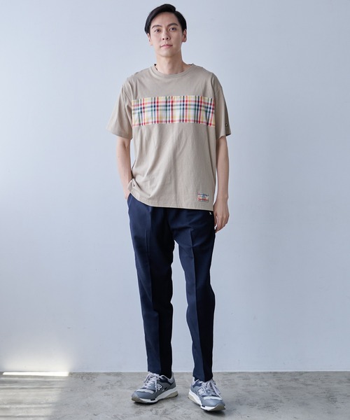 Arnold Palmer（アーノルドパーマー）の「パーマーチェック シェア ドッキング Ｔシャツ（Tシャツ/カットソー・レディース・ホワイト/ベージュ/ネイビー・XS/S/M/L/LL）」の22枚目の写真