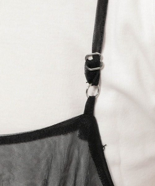 LOWRYS FARM(ローリーズファーム)の「2WAYチュールキャミワンピース 124077(ワンピース・レディース・チャコールグレー/ブラック/アイボリー/ブラック系その他/ホワイト・FREE)」の20枚目の写真
