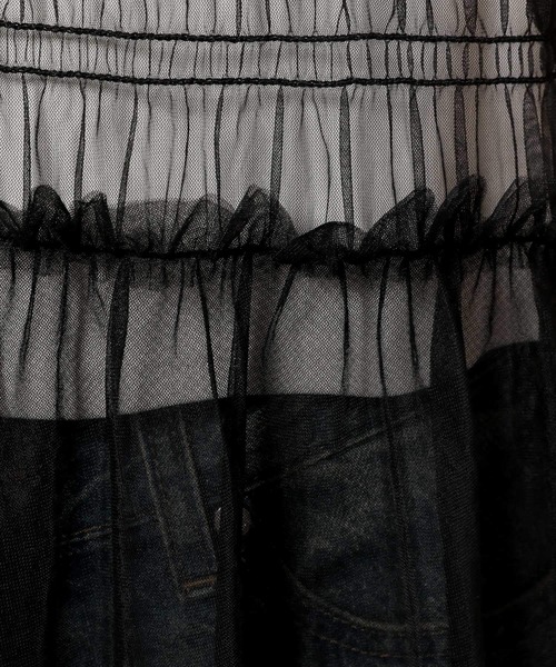 LOWRYS FARM(ローリーズファーム)の「2WAYチュールキャミワンピース 124077(ワンピース・レディース・チャコールグレー/ブラック/アイボリー/ブラック系その他/ホワイト・FREE)」の16枚目の写真