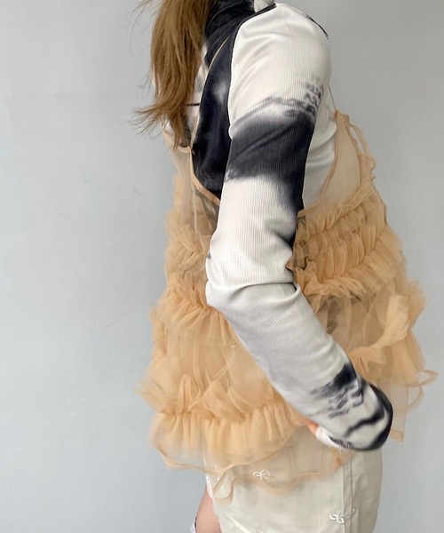 SANSeLF（サンセルフ）の「Seマルチウェイチュールビスチェ【SANSeLF】sanwt24s001（ベスト・レディース・ブラック/ベージュ・FREE）」の4枚目の写真