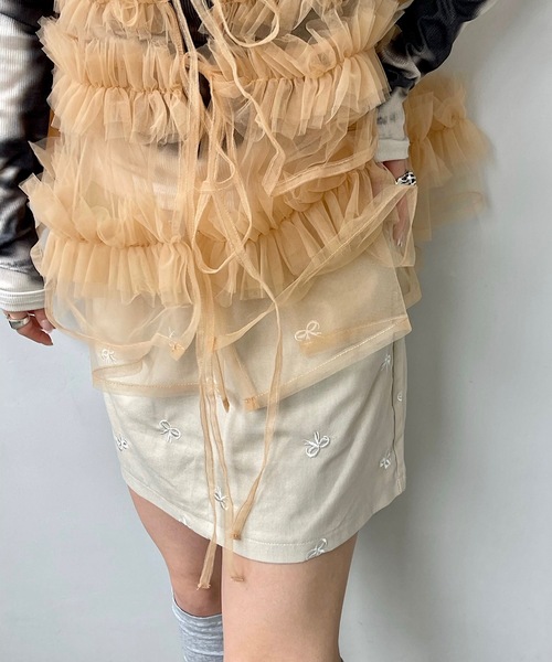 SANSeLF（サンセルフ）の「Seマルチウェイチュールビスチェ【SANSeLF】sanwt24s001（ベスト・レディース・ブラック/ベージュ・FREE）」の6枚目の写真