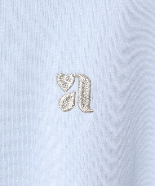 Anui（アニュイ）の「【UNISEX/3サイズ展開】ポイントロゴＴシャツ（Tシャツ/カットソー・レディース・ブラック/ライトブルー/オフホワイト・SMALL/MEDIUM/LARGE）」の9枚目の写真