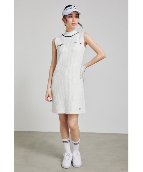 RIENDA GOLF】ニットツイードOPとバイカラーワンピース RIENDA GOLF