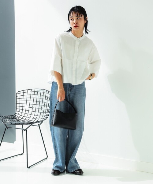 B:MING by BEAMS（ビーミングバイビームス）の「ダブルポケット シャツ（シャツ/ブラウス・レディース・オフホワイト/サックスブルー/ネイビー・SMALL/MEDIUM）」の6枚目の写真