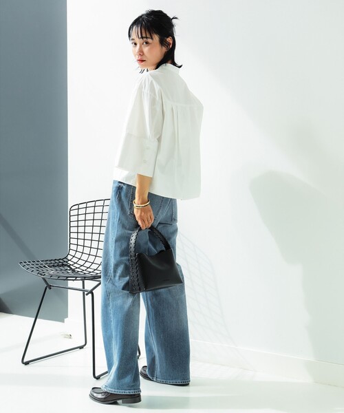 B:MING by BEAMS（ビーミングバイビームス）の「ダブルポケット シャツ（シャツ/ブラウス・レディース・オフホワイト/サックスブルー/ネイビー・SMALL/MEDIUM）」の7枚目の写真