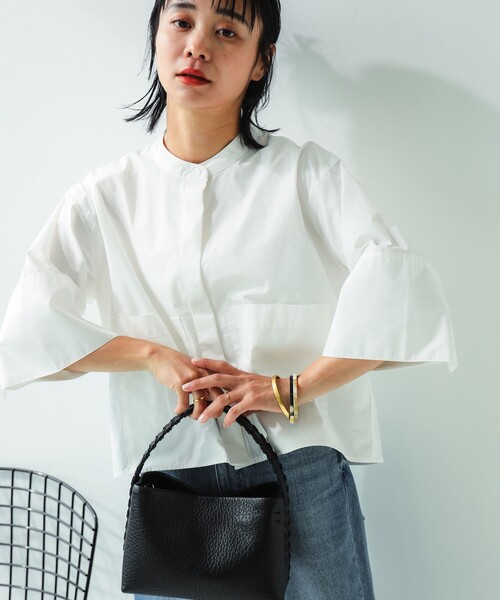 B:MING by BEAMS（ビーミングバイビームス）の「ダブルポケット シャツ（シャツ/ブラウス・レディース・オフホワイト/サックスブルー/ネイビー・SMALL/MEDIUM）」の9枚目の写真