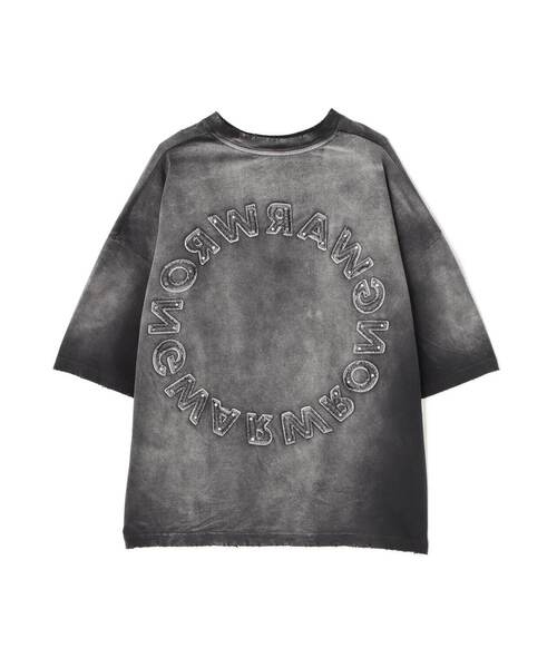 DankeSchon PIGMENT SPRAY S/S TEE PATCH Tシャツ ブラック DankeSchon/ダンケシェーン/PIGMENT SPRAY S/S TEE MORTAL