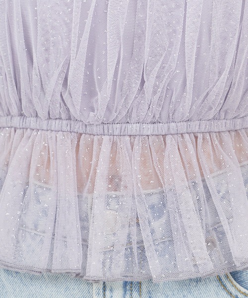 ROYAL PARTY（ロイヤルパーティー）の「ラメチュールオフショルトップス（Tシャツ/カットソー・レディース・イエロー/オフホワイト/グレー・FREE）」の15枚目の写真