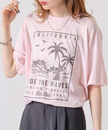 サーフプリント半袖Tシャツ